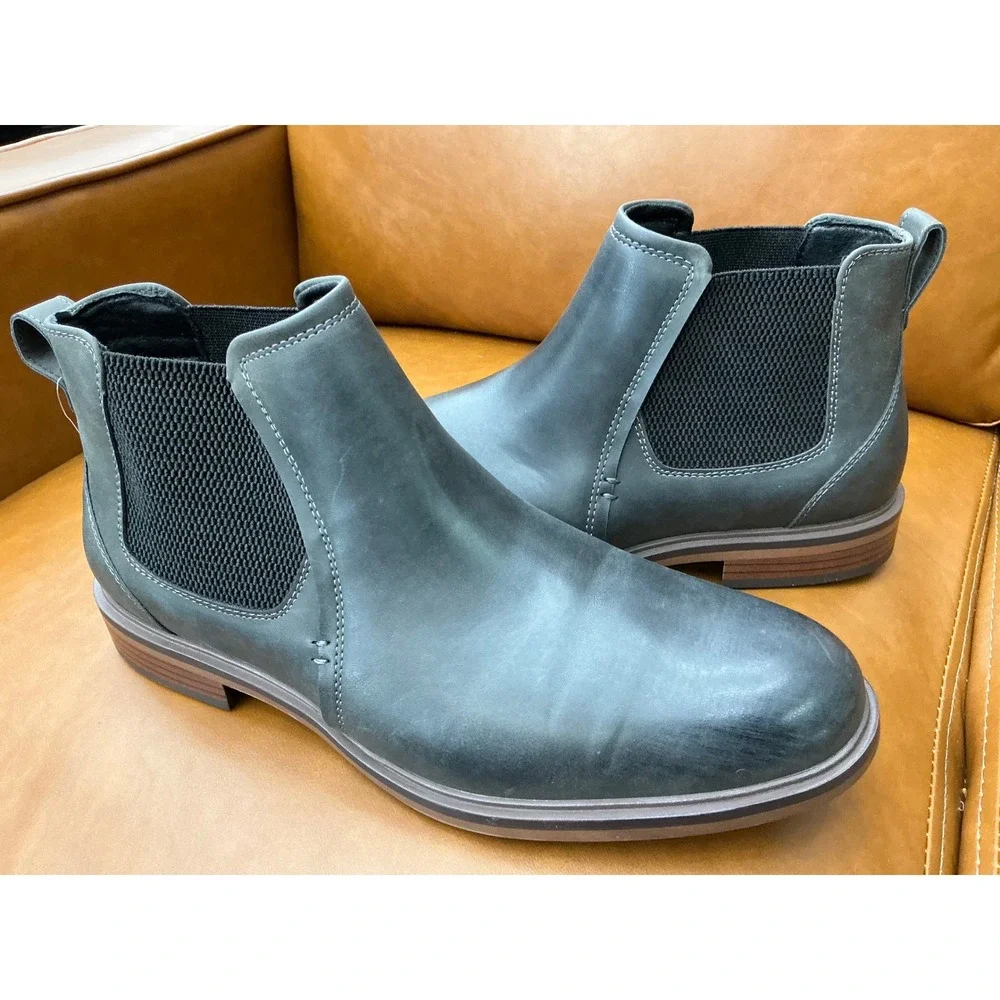 St. John's Bay Rutland Chelsea Boots Mens 11 Black Excellent Matte Slip On